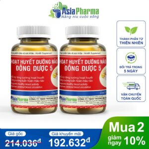 Hoạt huyết dưỡng não đông dược 5 hỗ trợ tăng cường hoạt huyết, tăng cường tuần hoàn máu não, giảm các triệu chứng do thiểu năng tuần hoàn máu