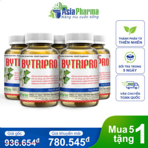 Mua 5 tặng 1 - Viên uống Bytripro Asia Pharma hỗ trợ nhuận tràng, giảm táo bón – Hộp 30 viên